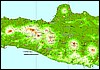 Kort over den centrale del af Java
